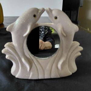 Dolphin Mirror with Glitter Accents